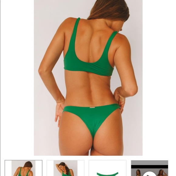 Island Glow Kiwi set scoop top & thong bottom - Picture 3 of 5